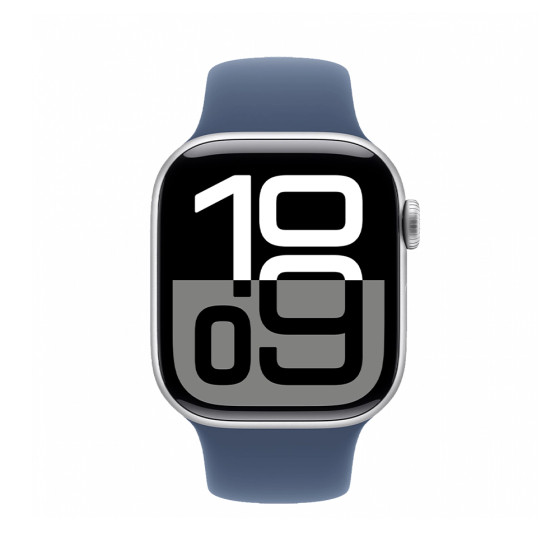 Apple Watch Series 10 GPS 46mm Silver Alu. Case w. Denim Sport Band - M/L (MWWM3)