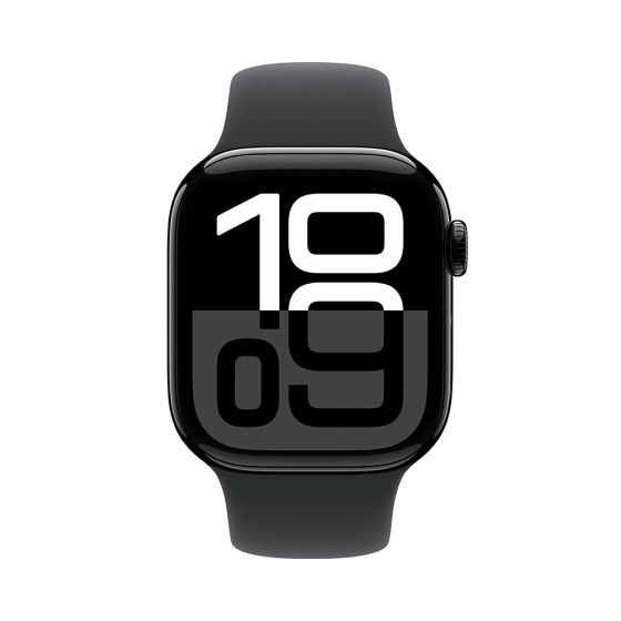 Apple Watch Series 10 GPS + Cellular 46mm Jet Black Alu. Case w. Black Sport Band - M/L (MWY43)