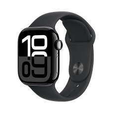 Apple Watch Series 10 GPS + Cellular 46mm Jet Black Alu. Case w. Black Sport Band - M/L (MWY43)