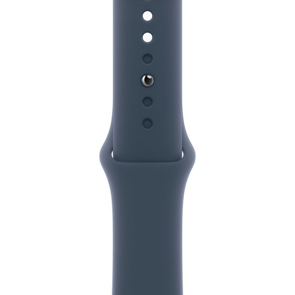Apple Watch SE 2 GPS 40mm Silver Aluminum Case with Storm Blue Sport Band - S/M (MRE13)