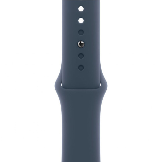 Apple Watch SE 2 GPS 40mm Silver Aluminum Case with Storm Blue Sport Band - S/M (MRE13)
