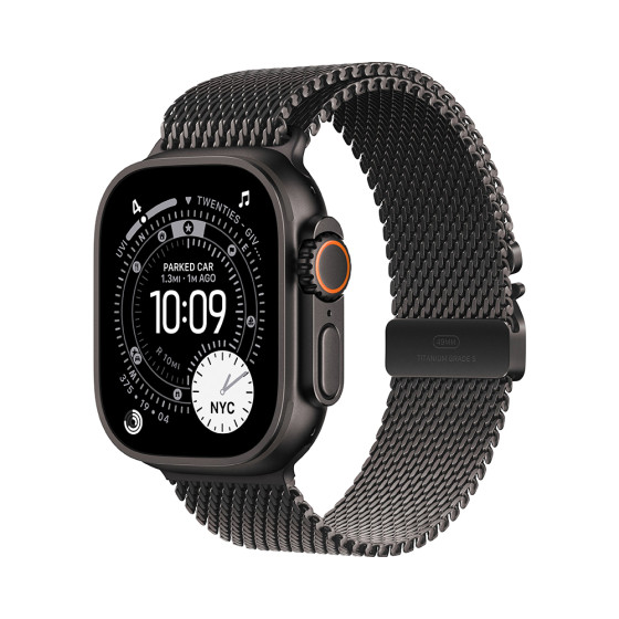 Apple Watch Ultra 3 GPS + Cellular 49mm Black Tit. Case w. Black Tit. Milanese Loop - Large (MF1T4)