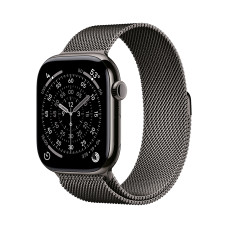 Apple Watch Series 11 GPS + Cellular 46mm Slate Tit. Case w. Slate Milanese Loop - M/L (MFD44)