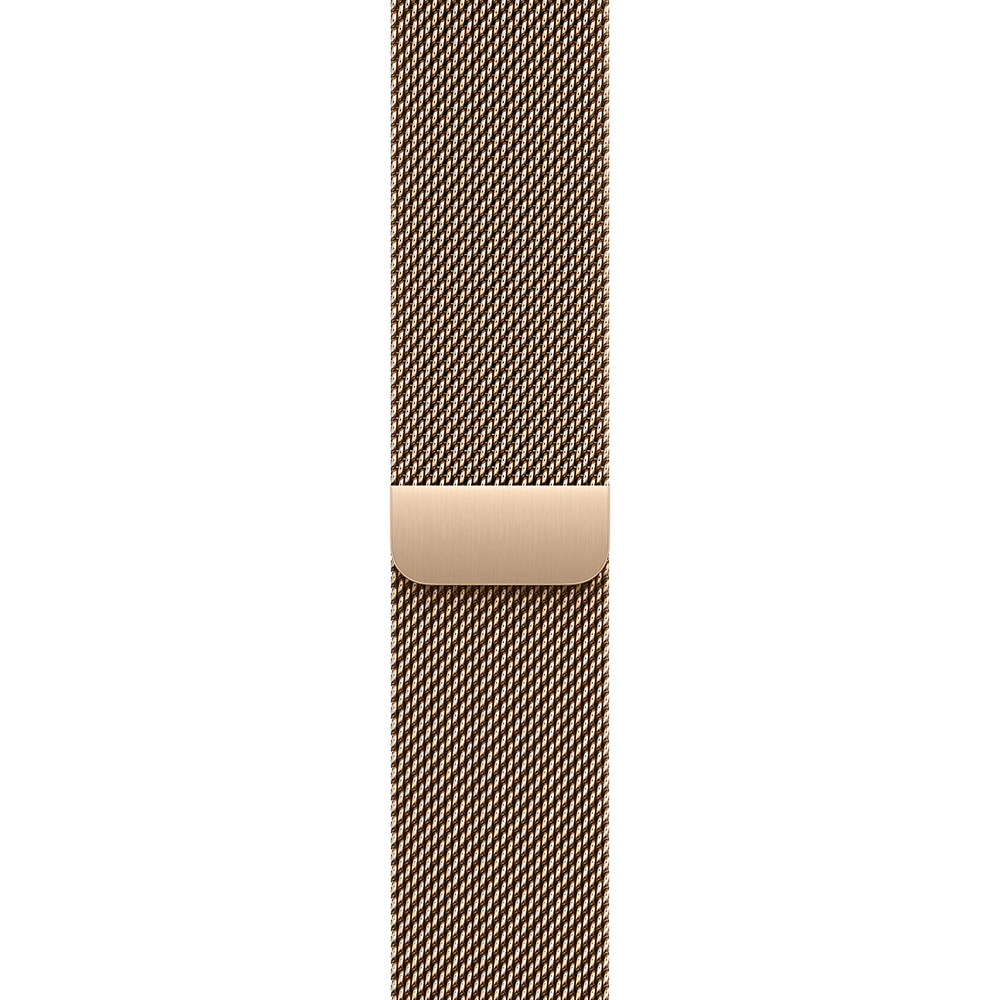Apple Watch Series 11 GPS + Cellular 46mm Gold Tit. Case w. Gold Milanese Loop - S/M (MFD74)