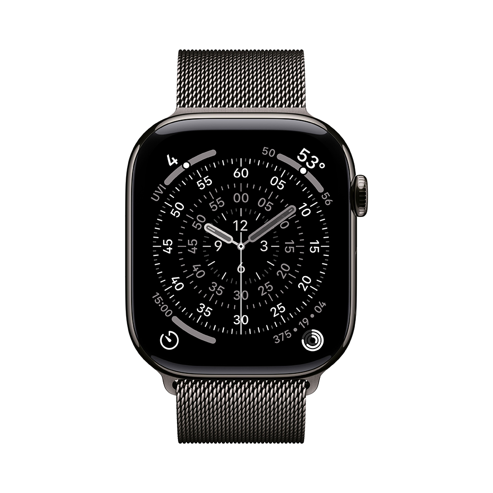 Apple Watch Series 11 GPS + Cellular 46mm Slate Tit. Case w. Slate Milanese Loop - M/L (MFD44)