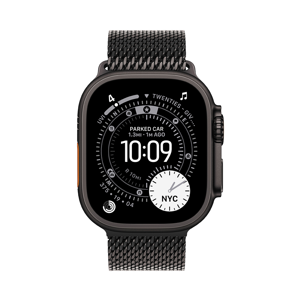 Apple Watch Ultra 3 GPS + Cellular 49mm Black Tit. Case w. Black Tit. Milanese Loop - Large (MF1T4)