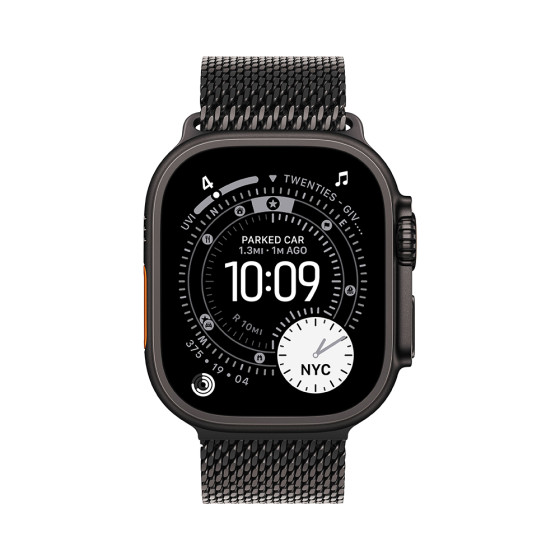 Apple Watch Ultra 3 GPS + Cellular 49mm Black Tit. Case w. Black Tit. Milanese Loop - Large (MF1T4)