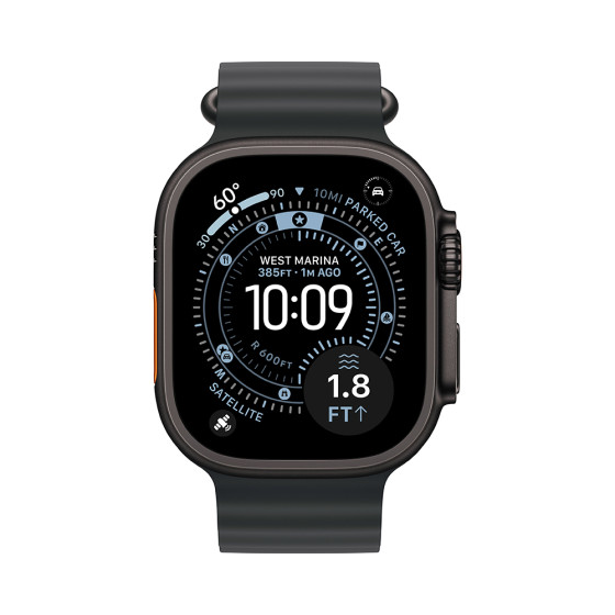 Apple Watch Ultra 3 GPS + Cellular 49mm Black Tit. Case w. Black Ocean Band (MF0J4)