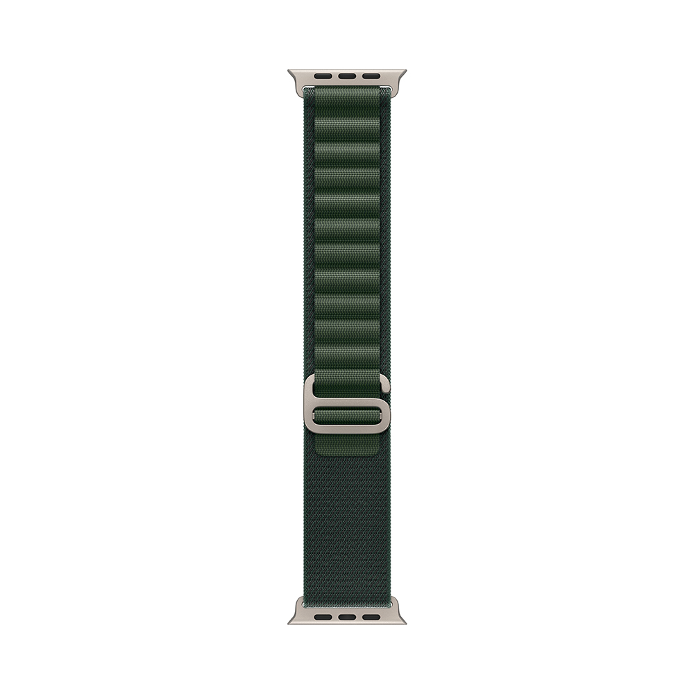 Apple Watch Ultra 2 GPS + Cellular 49mm Natural Titanium Case with Dark Green Alpine Loop - Medium (MXMV3)