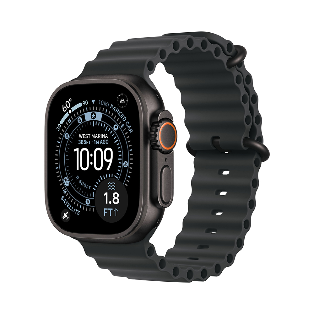 Apple Watch Ultra 3 GPS + Cellular 49mm Black Tit. Case w. Black Ocean Band (MF0J4)