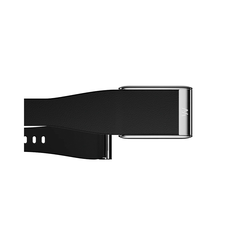 WHOOP LeatherLuxe Tapered Band | Black with Titanium - Size S для WHOOP 5.0 (810114362112)