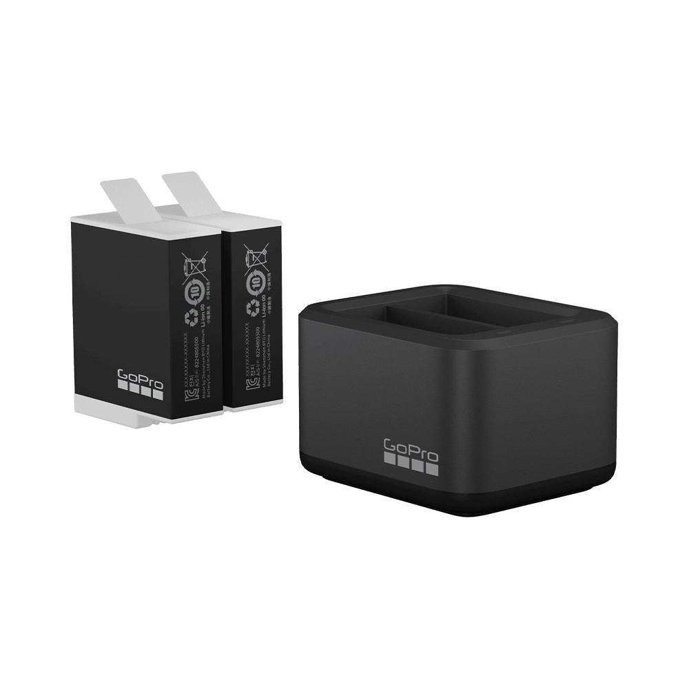 Двойное зарядное устройство для GoPro Dual Battery Charger + Аккумулятор Enduro 2 шт для Hero 12/11/10/9 (ADDBD-211)