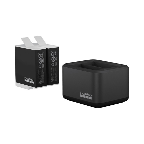Двойное зарядное устройство для GoPro Dual Battery Charger + Аккумулятор Enduro 2 шт для Hero 12/11/10/9 (ADDBD-211)