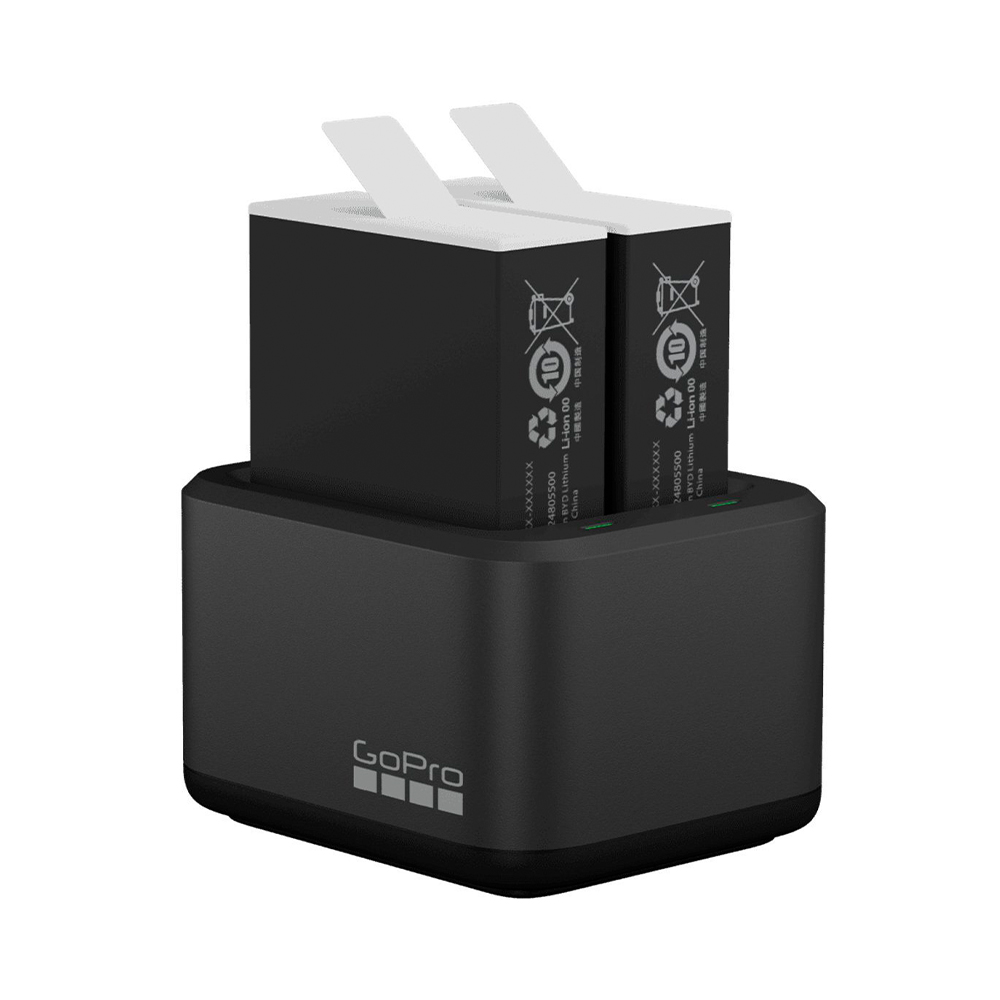 Двойное зарядное устройство для GoPro Dual Battery Charger + Аккумулятор Enduro 2 шт для Hero 12/11/10/9 (ADDBD-211)