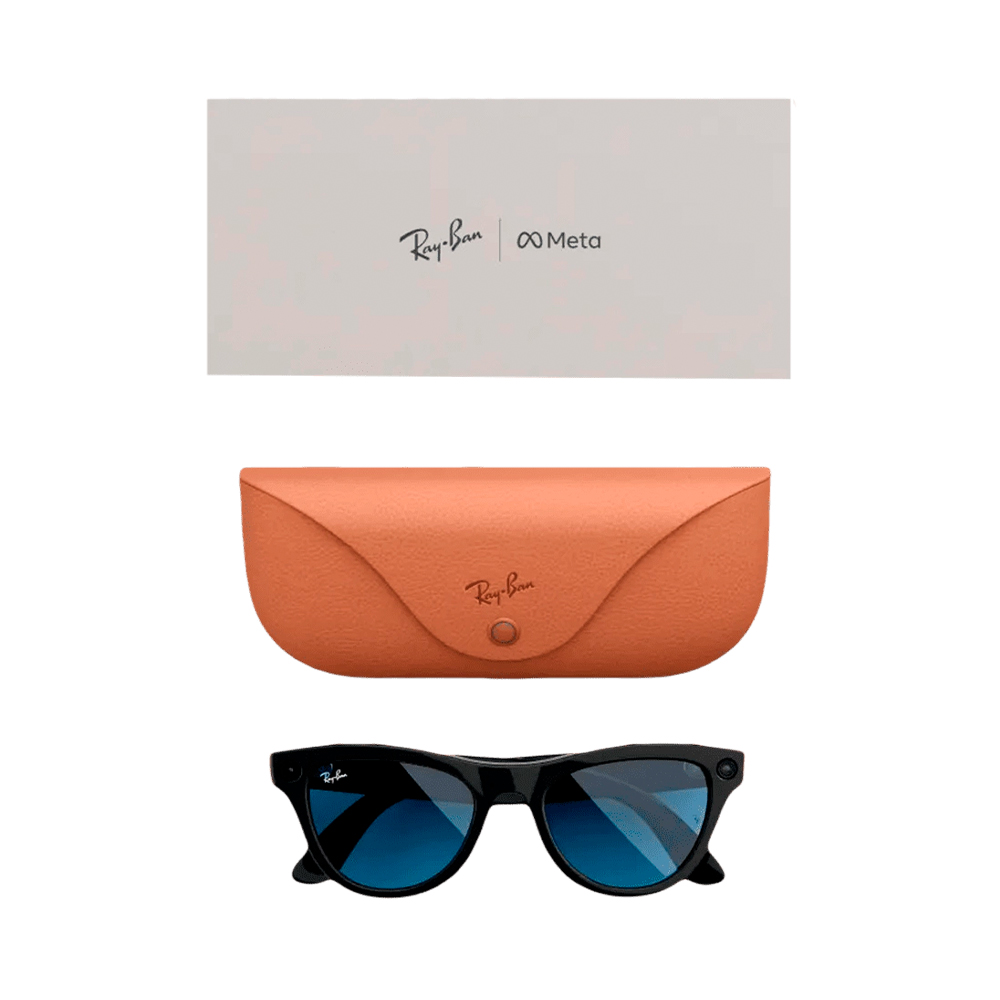 Ray-Ban Meta Skyler Standard - Shiny Black/Transitions Cerulean Blue (RW4010 601/MF 52-20)