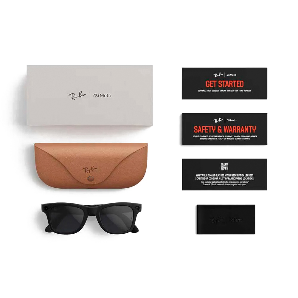 Ray-Ban Meta Wayfarer Gen2 Standard Shiny Black Frame / G-15 Green Lenses (RW4012 601/71 50-22)