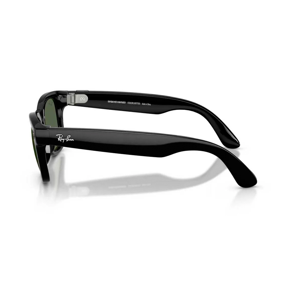 Ray-Ban Meta Wayfarer Gen2 Standard Shiny Black Frame / G-15 Green Lenses (RW4012 601/71 50-22)