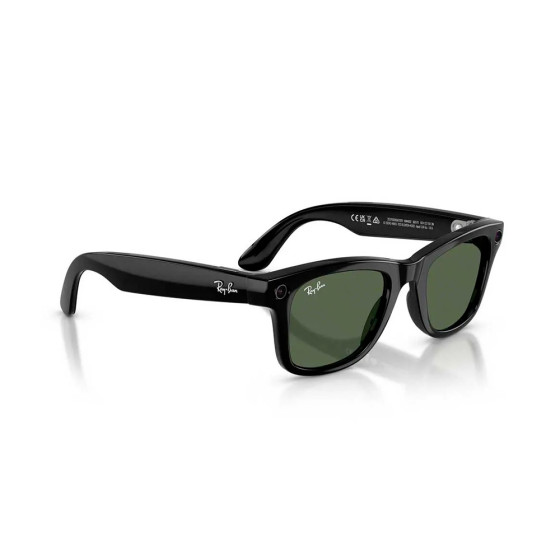 Ray-Ban Meta Wayfarer Gen2 Standard Shiny Black Frame / G-15 Green Lenses (RW4012 601/71 50-22)