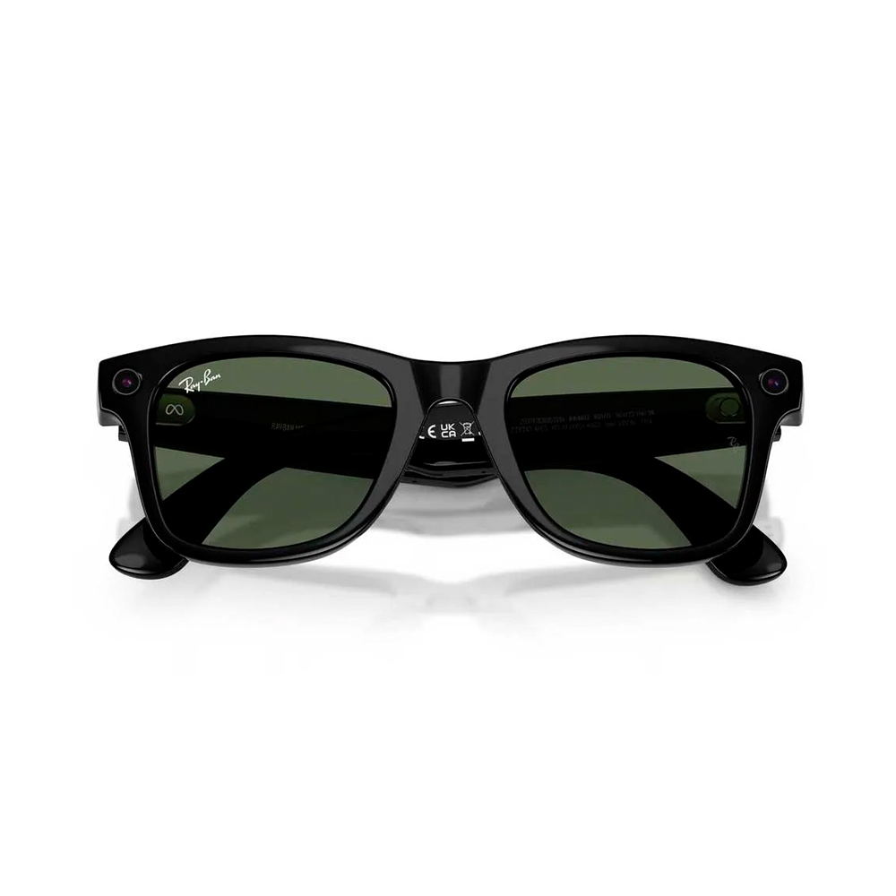 Ray-Ban Meta Wayfarer Gen2 Standard Shiny Black Frame / G-15 Green Lenses (RW4012 601/71 50-22)