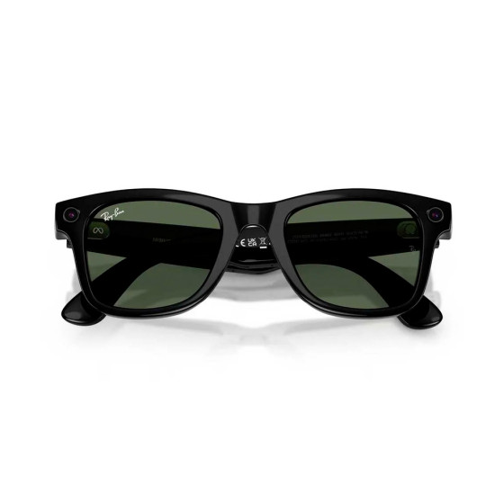 Ray-Ban Meta Wayfarer Gen2 Standard Shiny Black Frame / G-15 Green Lenses (RW4012 601/71 50-22)