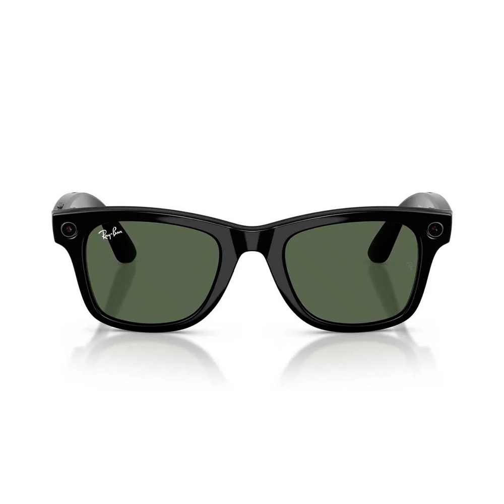 Ray-Ban Meta Wayfarer Gen2 Standard Shiny Black Frame / G-15 Green Lenses (RW4012 601/71 50-22)