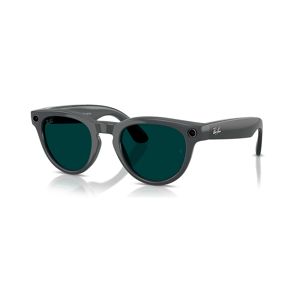 Ray-Ban Meta Headliner Gen2 Standard Shiny AsteroidGrey Frame / Clear to Emerald Transitions Lenses (RW4013 6702CE 50-23)
