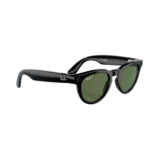 Ray-Ban Meta Headliner Gen2 Low Bridge Fit Standard Shiny Black Frame / G-15 Green Lenses (RW4013F 601/71 51-23)