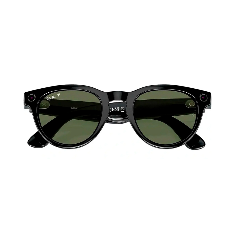 Ray-Ban Meta Headliner Gen2 Low Bridge Fit Standard Shiny Black Frame / G-15 Green Lenses (RW4013F 601/71 51-23)