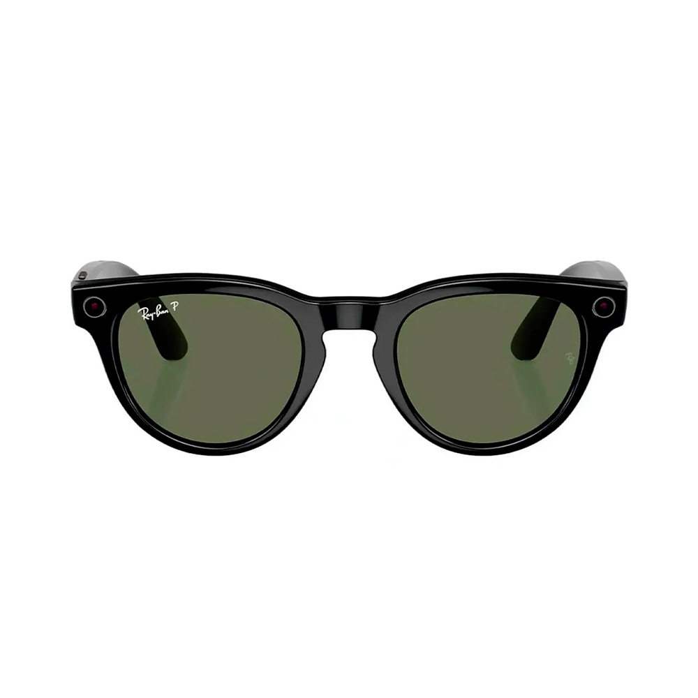 Ray-Ban Meta Headliner Gen2 Low Bridge Fit Standard Shiny Black Frame / G-15 Green Lenses (RW4013F 601/71 51-23)