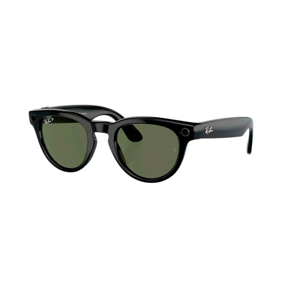 Ray-Ban Meta Headliner Gen2 Low Bridge Fit Standard Shiny Black Frame / G-15 Green Lenses (RW4013F 601/71 51-23)