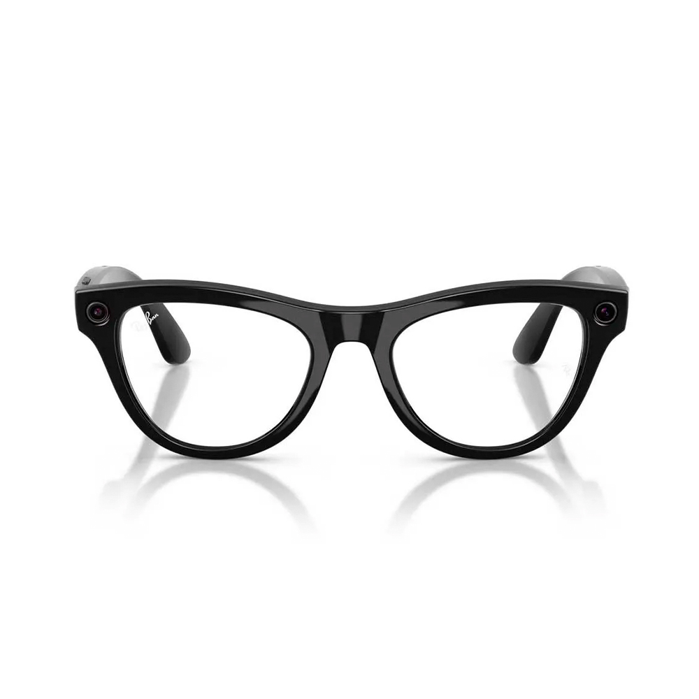 Ray-Ban Meta Skyler Gen2 Standard Shiny Black Frame / Clear to Amethyst Transitions Lenses (RW4014 601/CH 52-20)