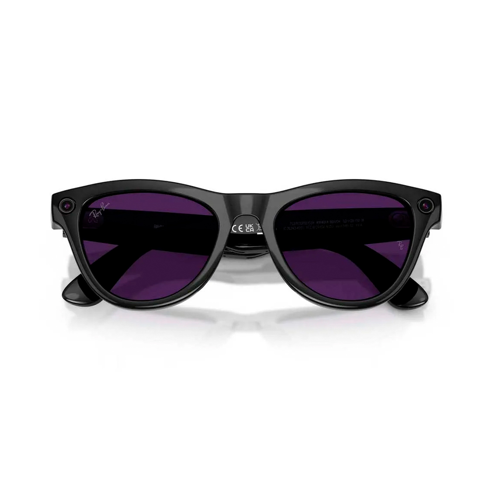 Ray-Ban Meta Skyler Gen2 Standard Shiny Black Frame / Clear to Amethyst Transitions Lenses (RW4014 601/CH 52-20)