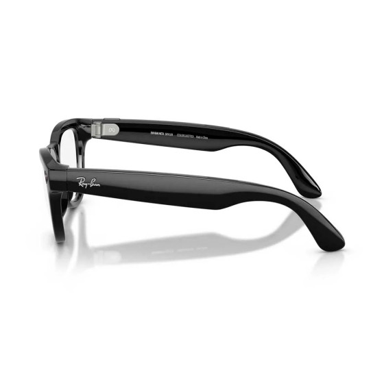 Ray-Ban Meta Skyler Gen2 Standard Shiny Black Frame / Clear to Amethyst Transitions Lenses (RW4014 601/CH 52-20)