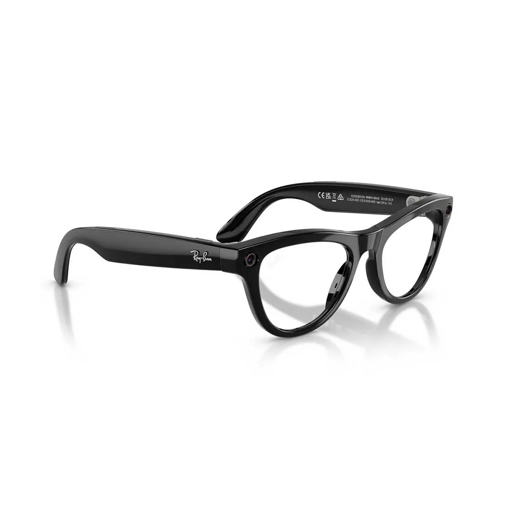 Ray-Ban Meta Skyler Gen2 Standard Shiny Black Frame / Clear to Amethyst Transitions Lenses (RW4014 601/CH 52-20)