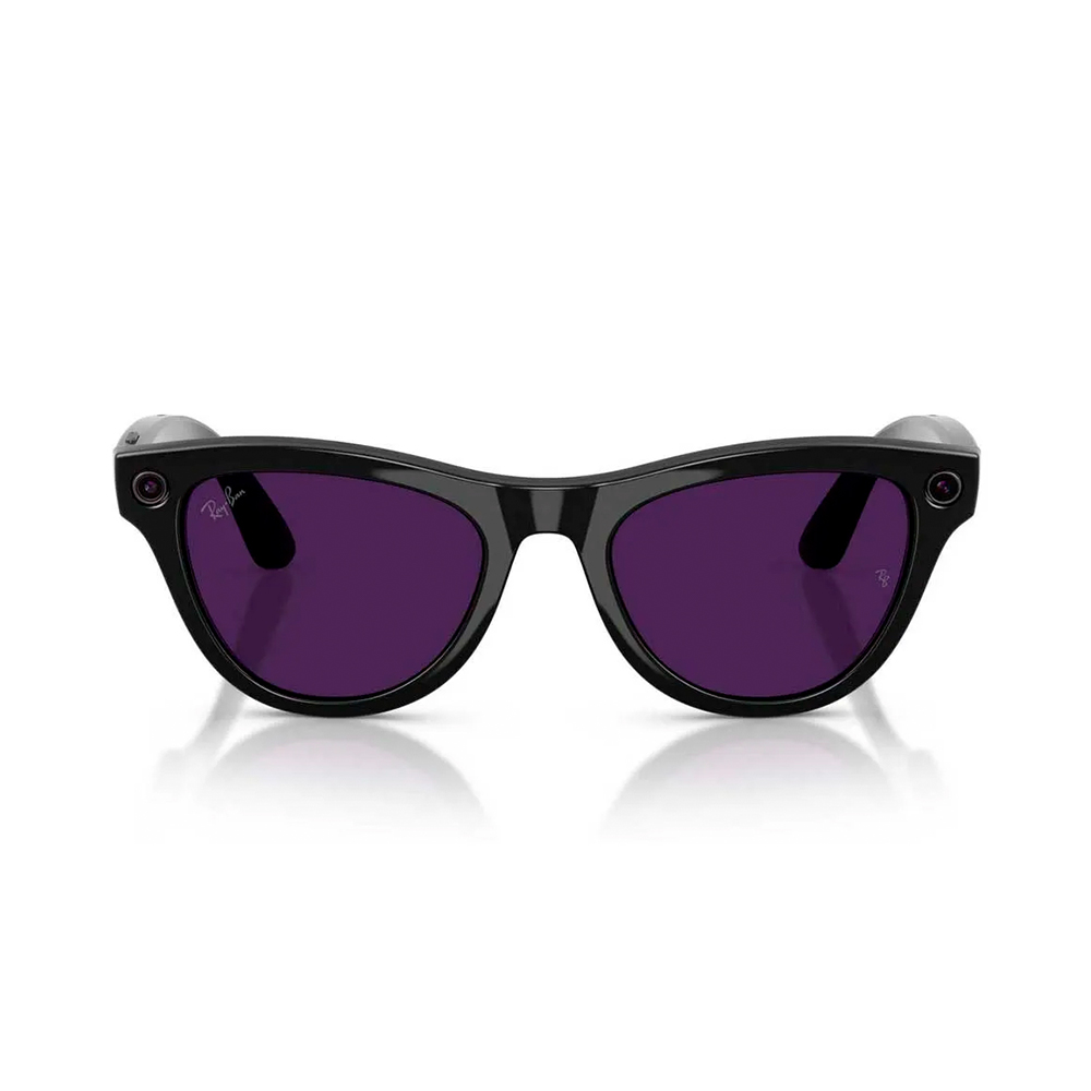 Ray-Ban Meta Skyler Gen2 Standard Shiny Black Frame / Clear to Amethyst Transitions Lenses (RW4014 601/CH 52-20)