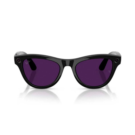 Ray-Ban Meta Skyler Gen2 Standard Shiny Black Frame / Clear to Amethyst Transitions Lenses (RW4014 601/CH 52-20)