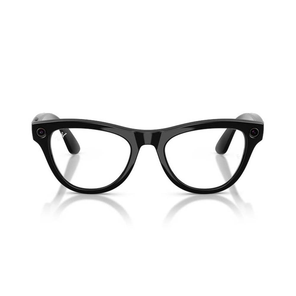 Ray-Ban Meta Skyler Gen2 Standard Shiny Black Frame / Clear to Graphite Green Transitions Lenses (RW4014 601/1M 52-20)