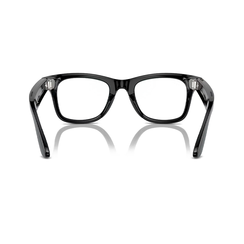 Ray-Ban Meta Wayfarer Shiny Black Frame Clear Lenses (RW4006 601/SB 50-22)