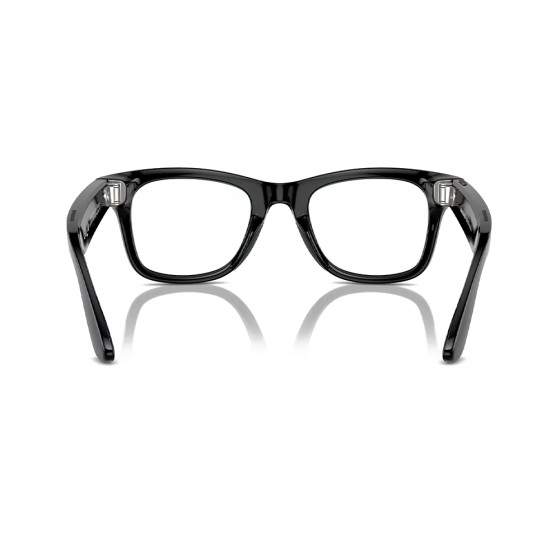 Ray-Ban Meta Wayfarer Shiny Black Frame Clear Lenses (RW4006 601/SB 50-22)