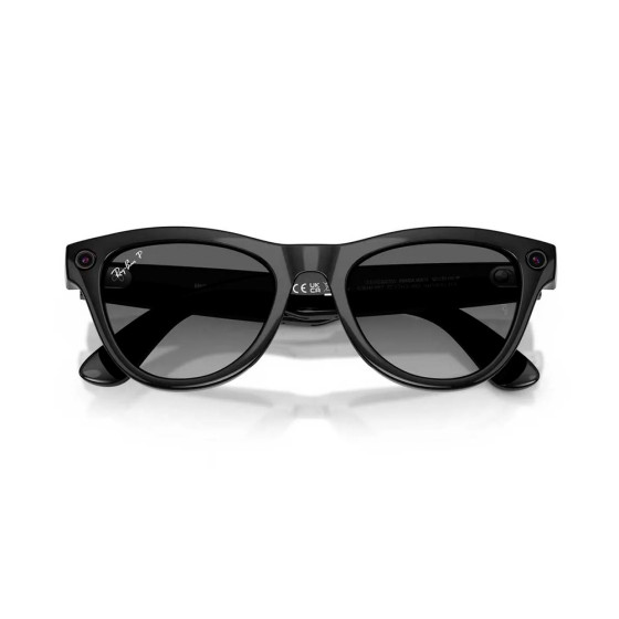 Ray-Ban Meta Skyler Gen2 Standard Shiny Black Frame / Clear to Graphite Green Transitions Lenses (RW4014 601/1M 52-20)
