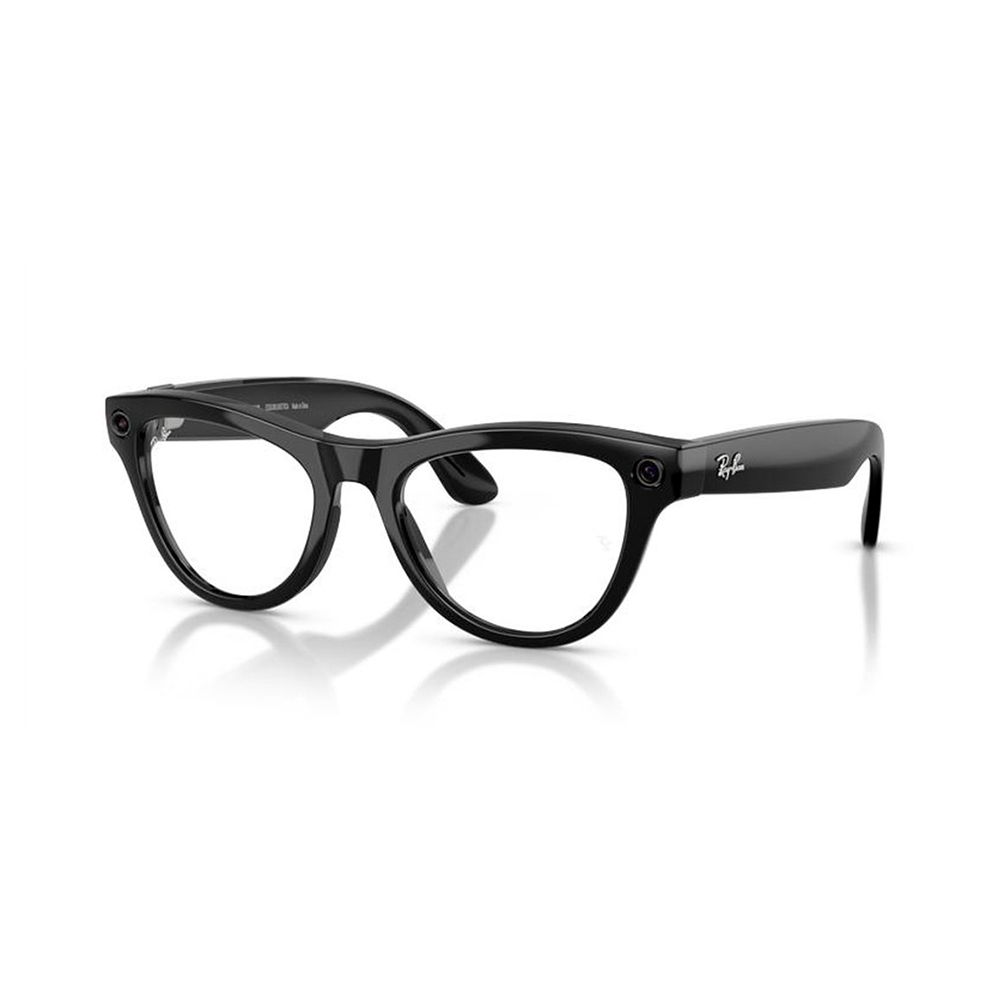 Ray-Ban Meta Skyler Gen2 Standard Shiny Black Frame / Clear to Graphite Green Transitions Lenses (RW4014 601/1M 52-20)