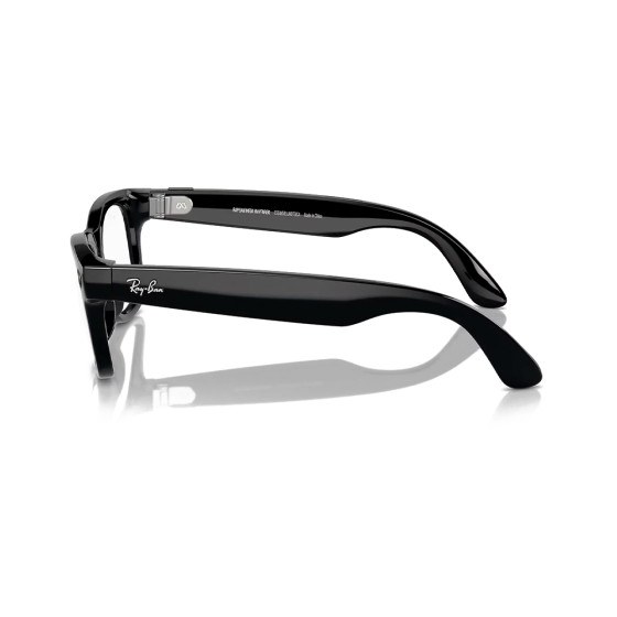 Ray-Ban Meta Wayfarer Shiny Black Frame Clear Lenses (RW4008 601/SB 53-22)