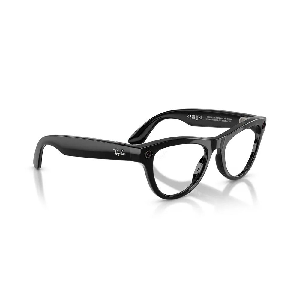 Ray-Ban Meta Skyler Gen2 Standard Shiny Black Frame / Clear Lenses (RW4014 601/SB 52-20)