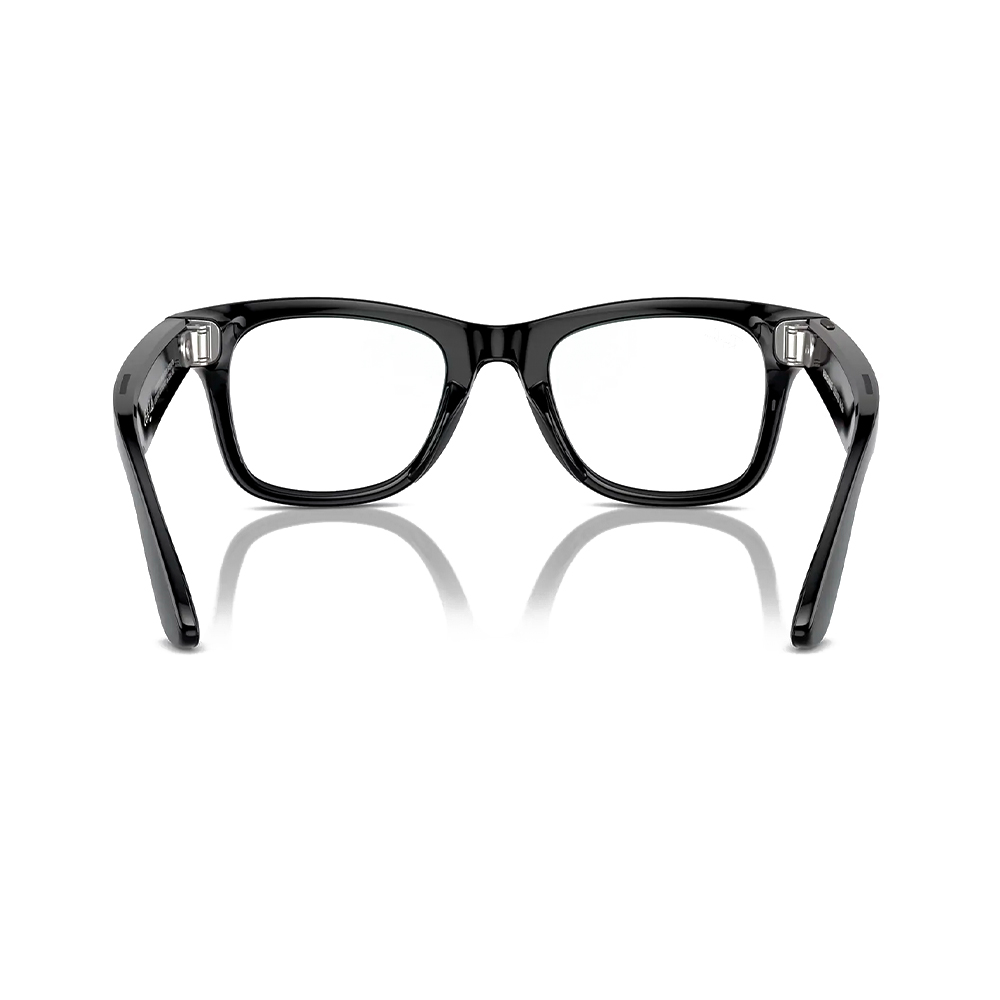 Ray-Ban Meta Wayfarer Shiny Black Frame Clear Lenses (RW4008 601/SB 53-22)