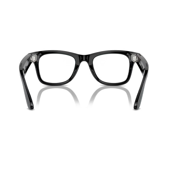 Ray-Ban Meta Wayfarer Shiny Black Frame Clear Lenses (RW4008 601/SB 53-22)