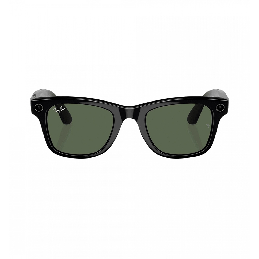 Ray-Ban Meta Wayfarer Shiny Black Frame Green Lenses (RW4006 601/71 50-22)