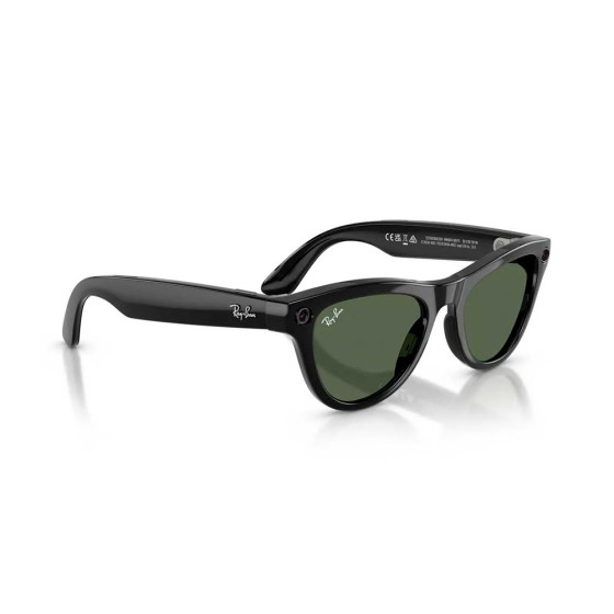 Ray-Ban Meta Skyler Gen2 Standard Shiny Black Frame / G-15 Green Lenses (RW4014 601/71 52-20)