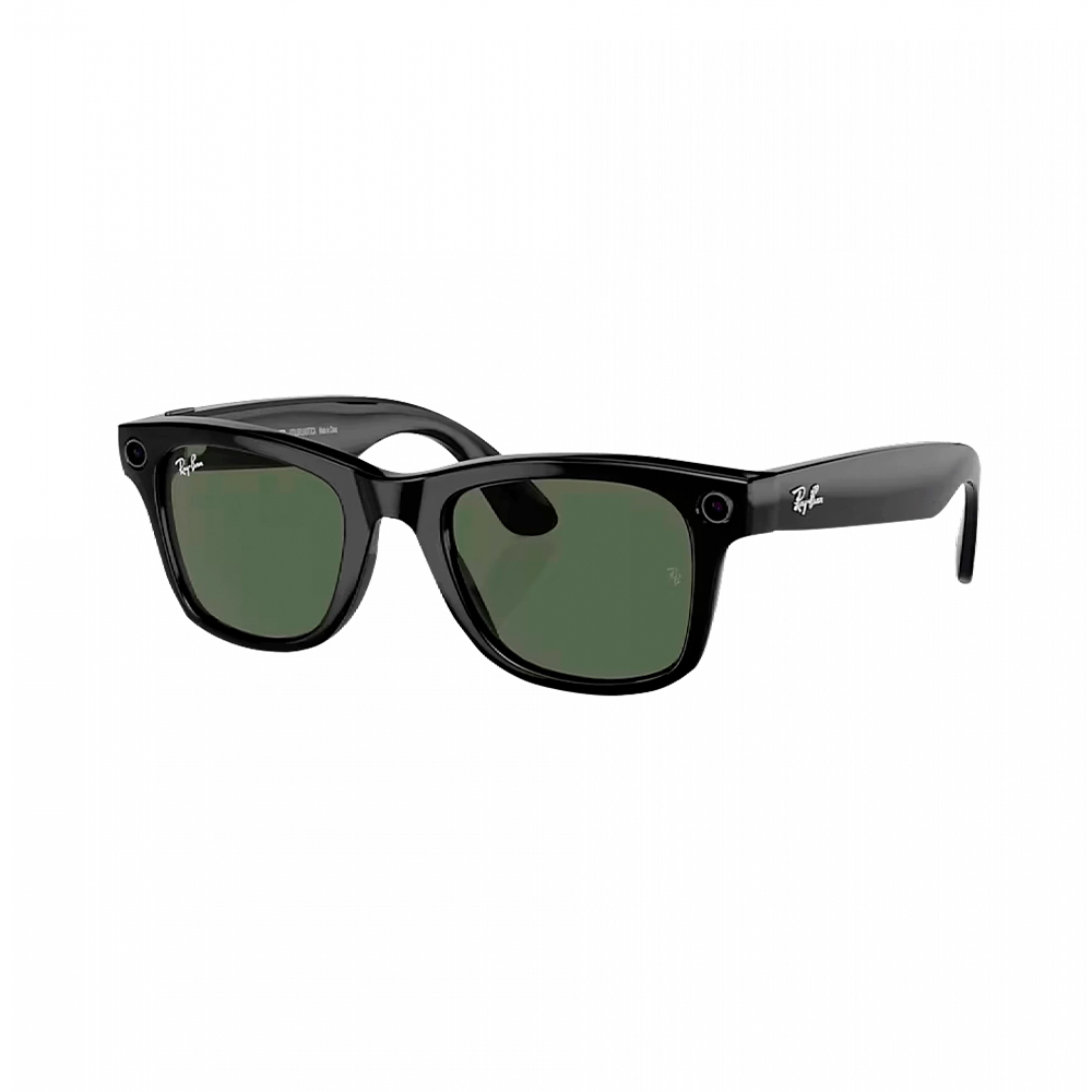 Ray-Ban Meta Wayfarer Shiny Black Frame Green Lenses (RW4006 601/71 50-22)