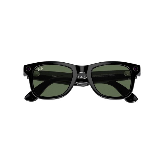 Ray-Ban Meta Wayfarer Large - Matte Black/Clear to Graphite Green Transitions (RW4008 601S1M 53-22)