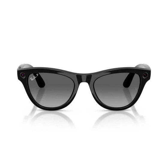 Ray-Ban Meta Skyler Gen2 Standard Shiny Black Frame / Gradient Graphite Lenses (RW4014 601/T3 52-20)